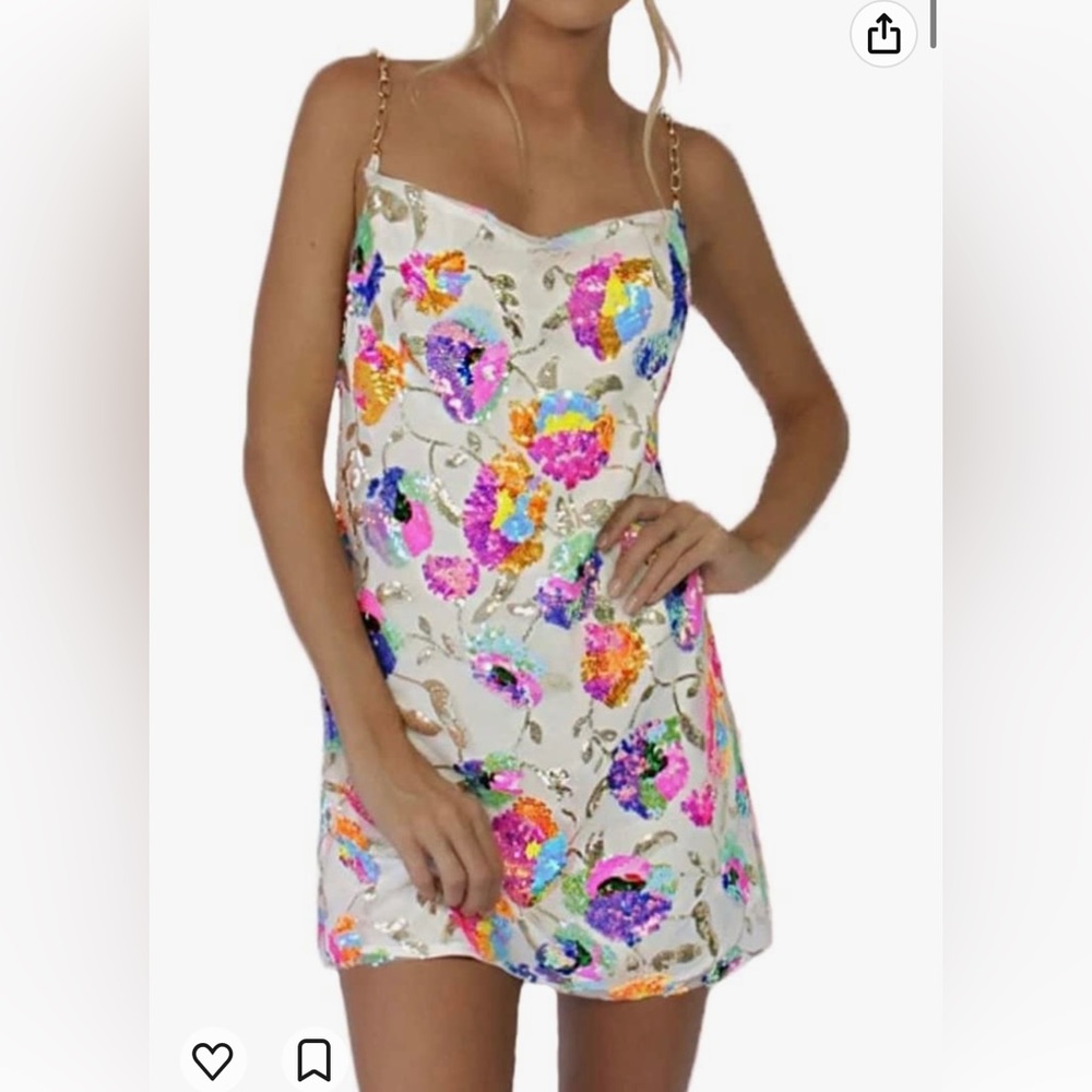 Floral Sequin Dress